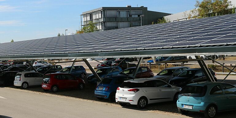 P+R Anlage mit Solardach in Bamberg