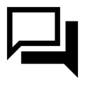 Icon zwei Sprechblasen