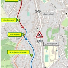 Linien 901, 908, 912, 937 | 27.7. - 5.8., 7 Uhr | Vollsperrung Kaulberg