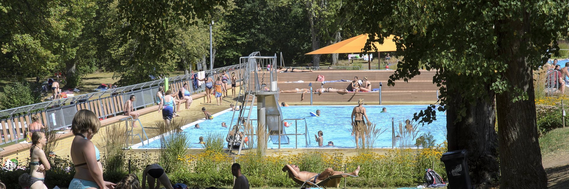 Liegewiese im Freibad Gaustadt