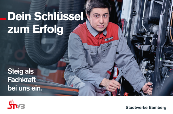 Banner mit Fachkraft