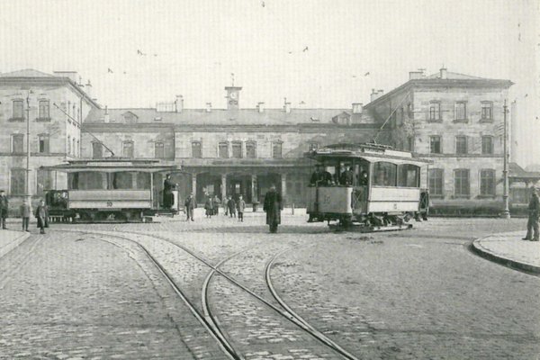 Altes Bild der Straßenbahn Bamberg