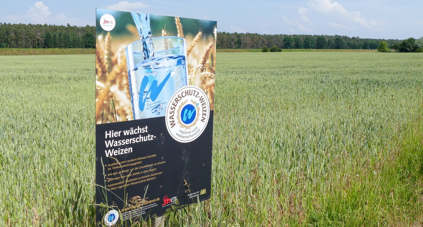 Schild Wasserschutz Weizen Wasserschutzgebiet in Bamberg