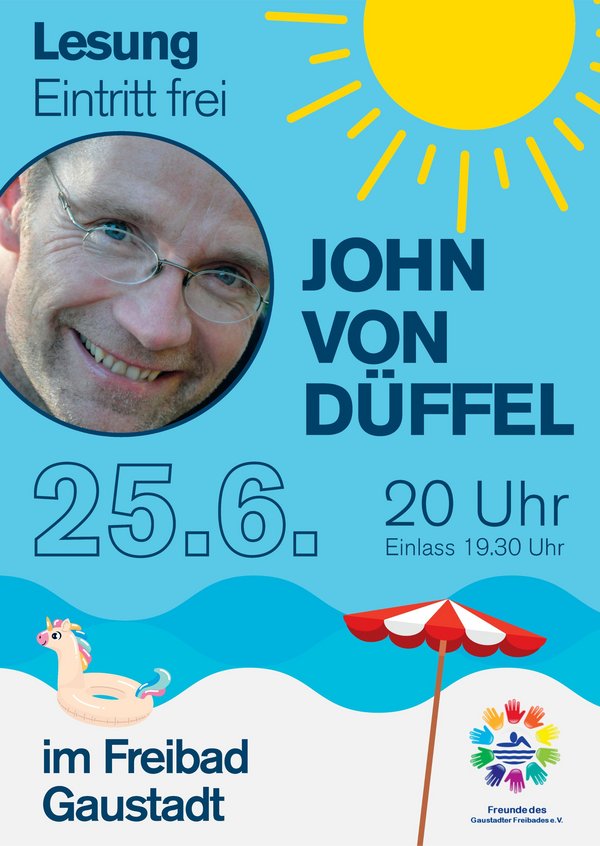 Ankündigungsplakat Lesung John von Düffel