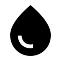 Wassertropfen schwarz icon