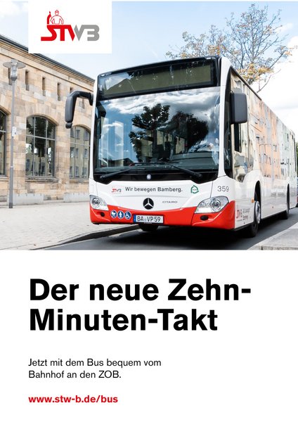 Der neue Zehn-Minuten-Takt Der neue Zehn-Minuten-Takt Busfahren in Bamberg