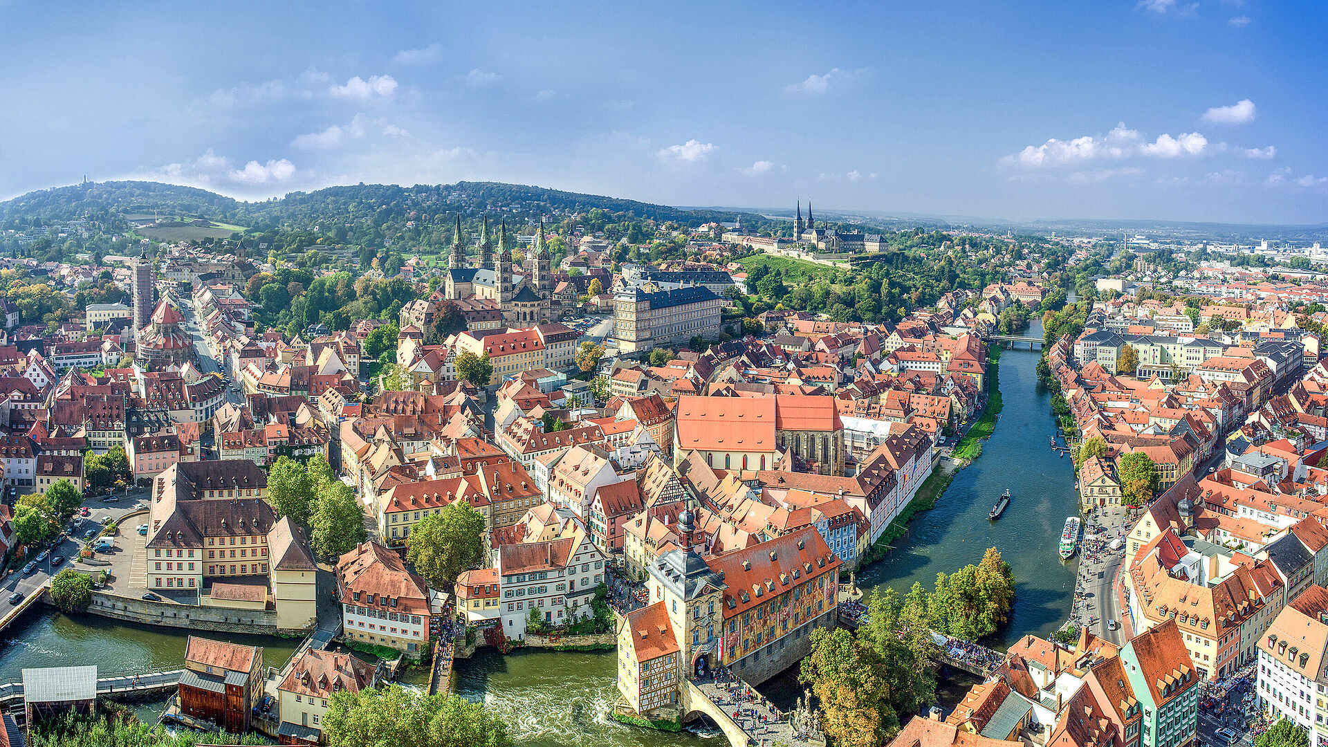 Bamberg Stadtansicht aus der Luft