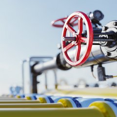 Gasleitungen mit Ventil