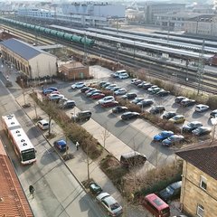 P+R Bahnhof Brennerstraße von oben