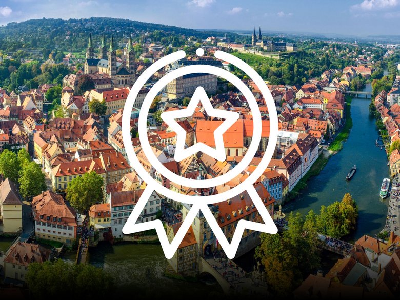 Bamberg mit Auszeichnungsicon Bamberg mit Icon Auszeichnung