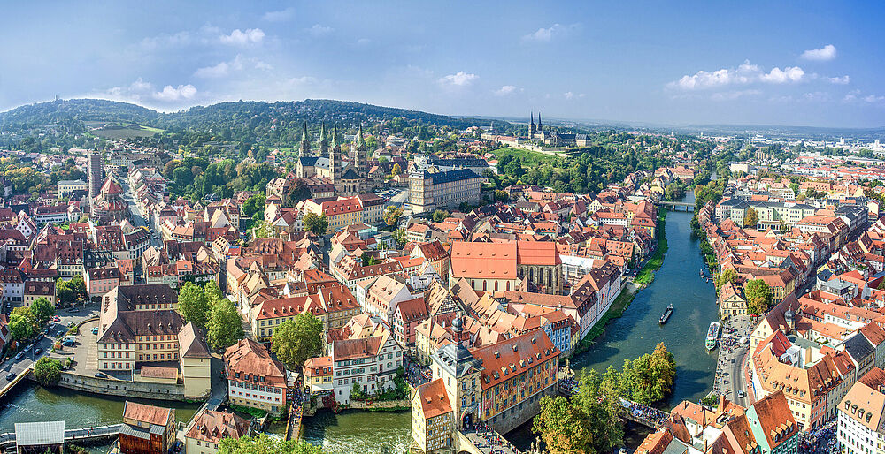Bamberg Stadtansicht aus der Luft