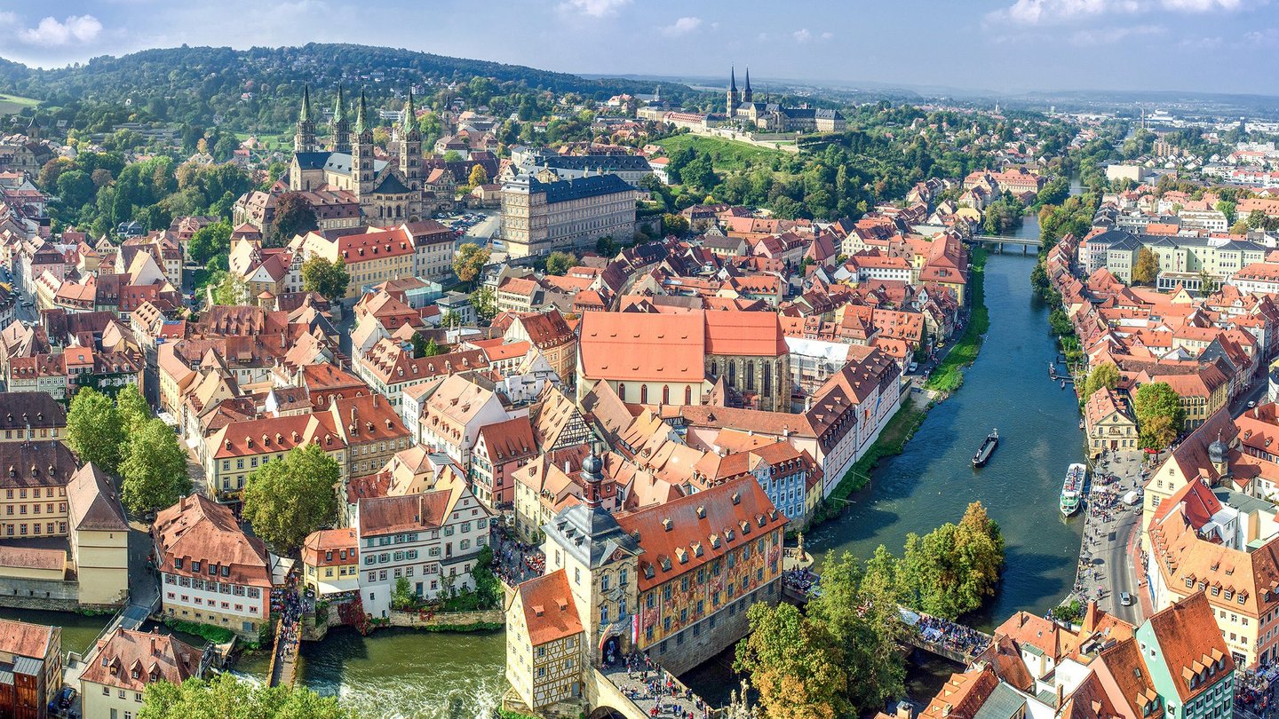 Bamberg Stadtansicht aus der Luft