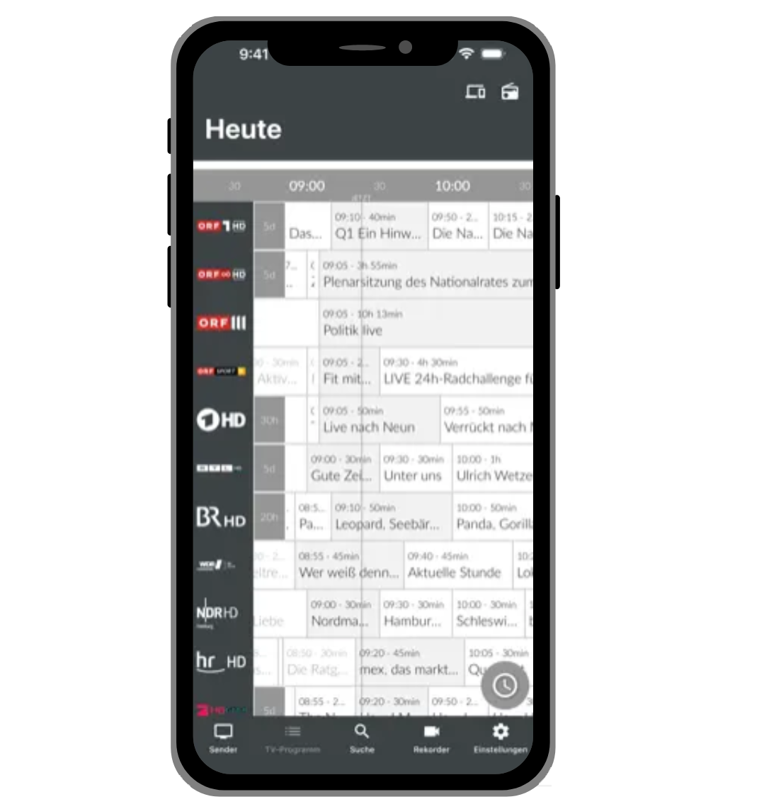bambit TV App auf Smartphone