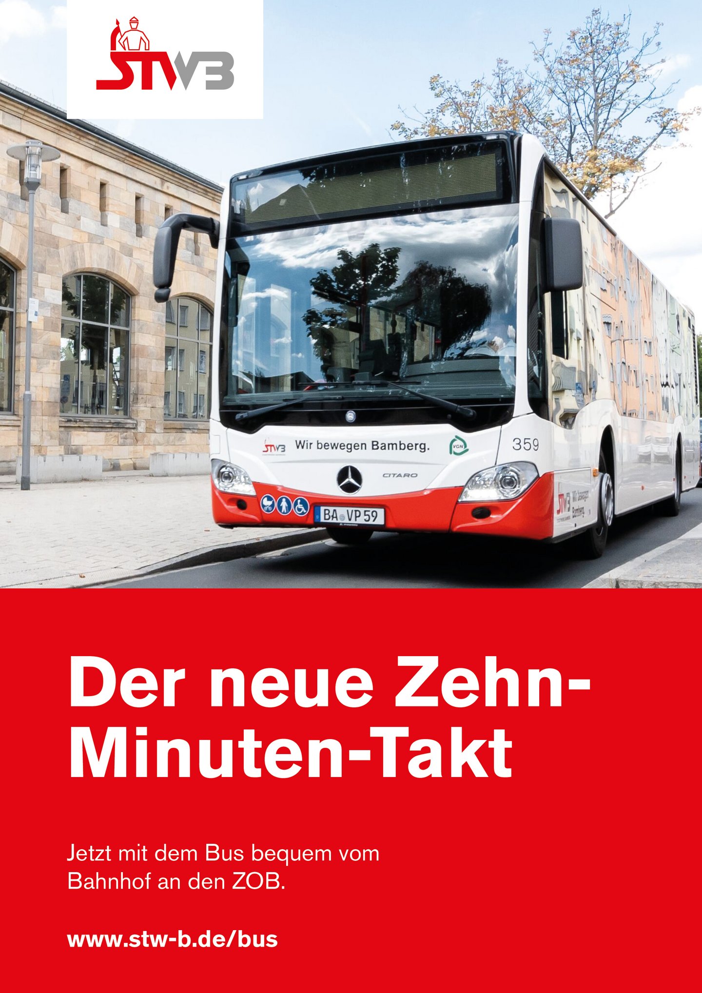 Der neue Zehn-Minuten-Takt Der neue Zehn-Minuten-Takt Busfahren in Bamberg