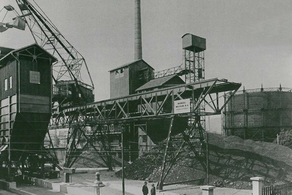 Altes Bild vom Gaswerk