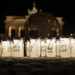 WWF brennende Kerzen für die Earth Hour