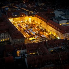 Bamberger Weihnachtsmarkt von oben