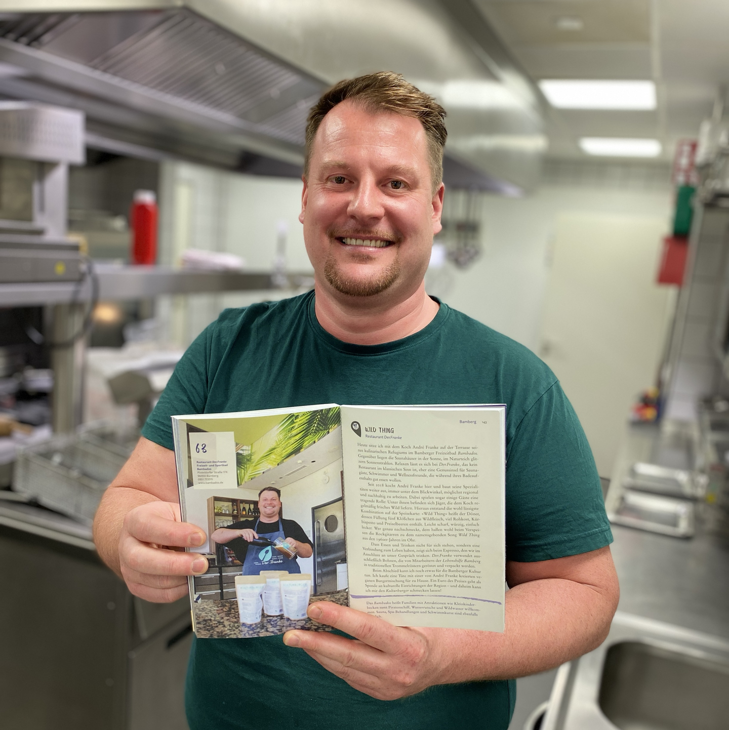 Gastronom Andre Franke in seiner Küche