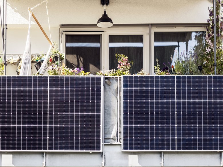 Wohnung mit Photovoltaik am Balkon