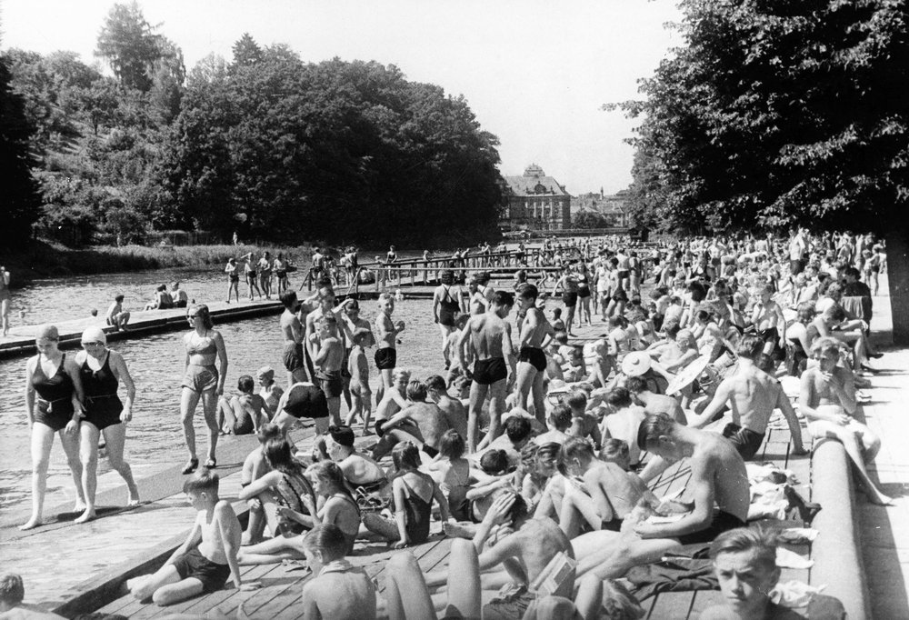 Hainbadstelle historische Aufnahme Hainbadstelle historische Aufnahme