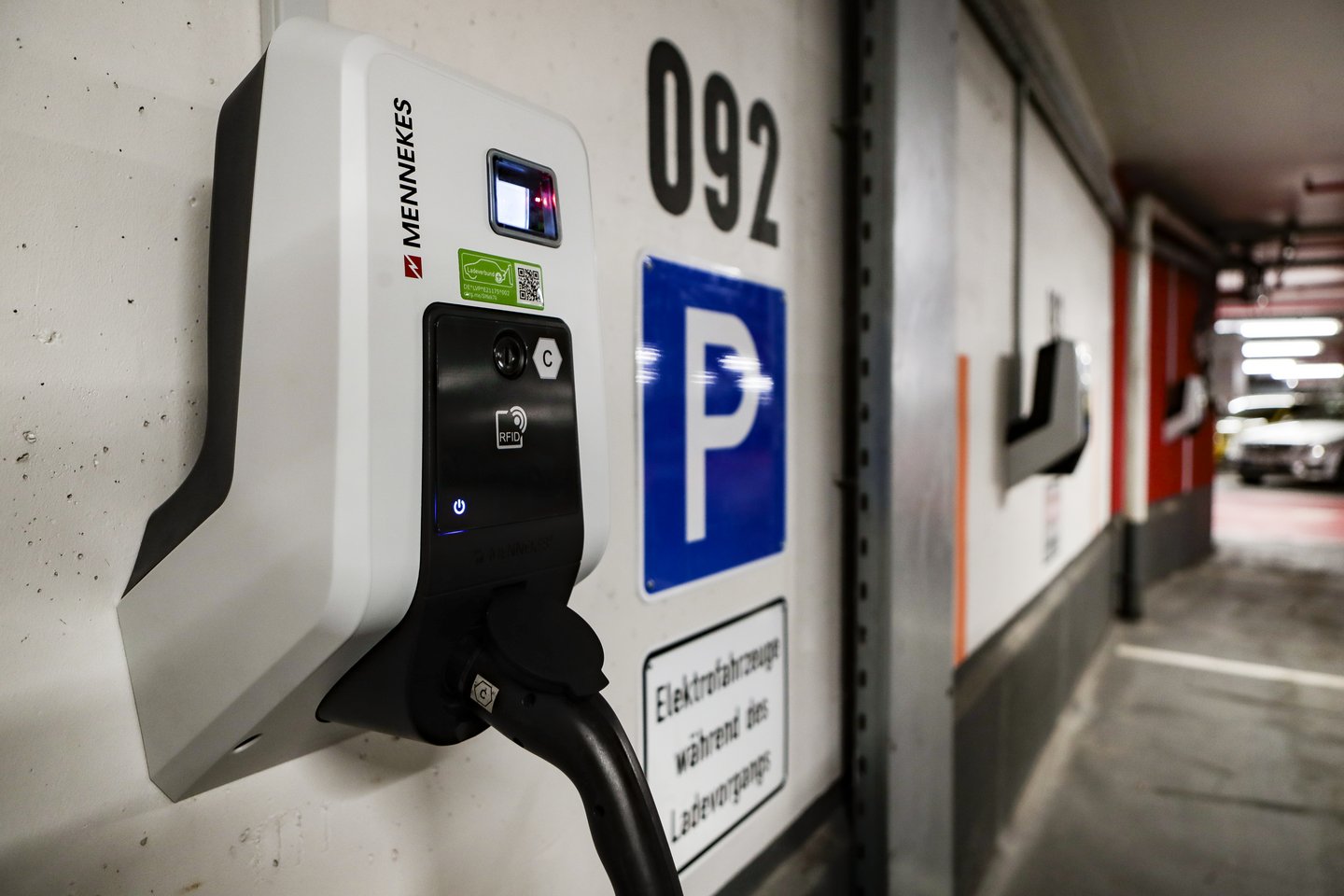 Ladesäulen in der Tiefgarage Zentrum Nord