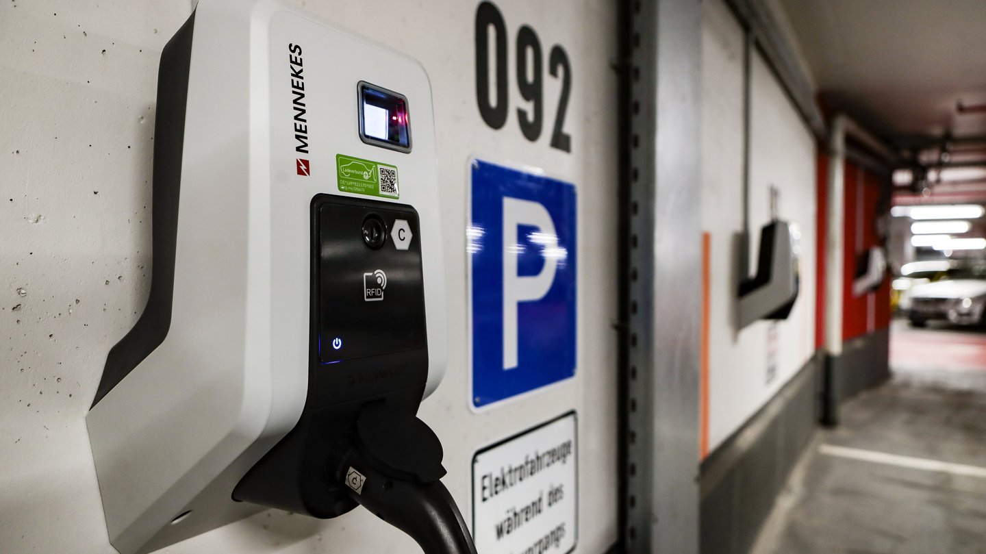 Ladesäulen in der Tiefgarage Zentrum Nord