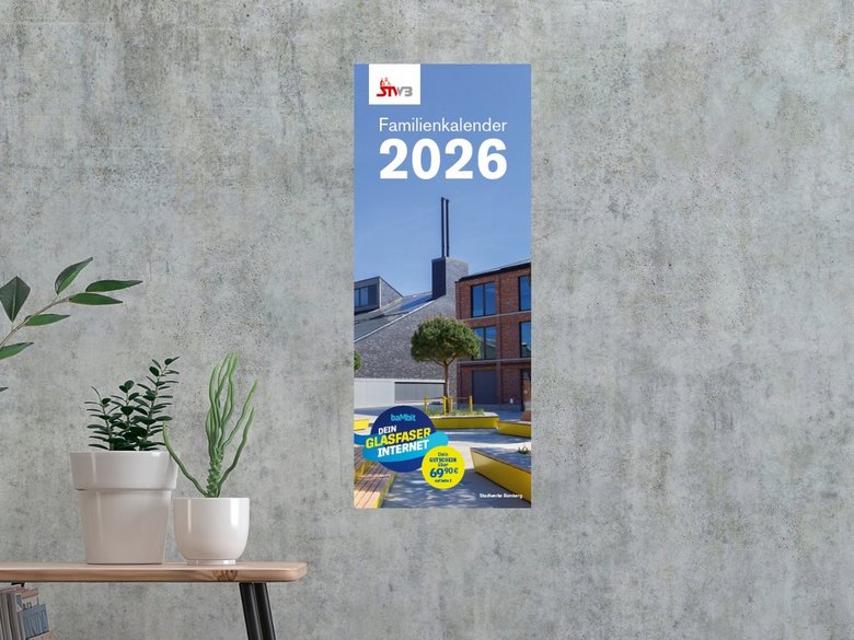 Jetzt wieder kostenlos erhältlich: Familienkalender der Stadtwerke Bamberg
