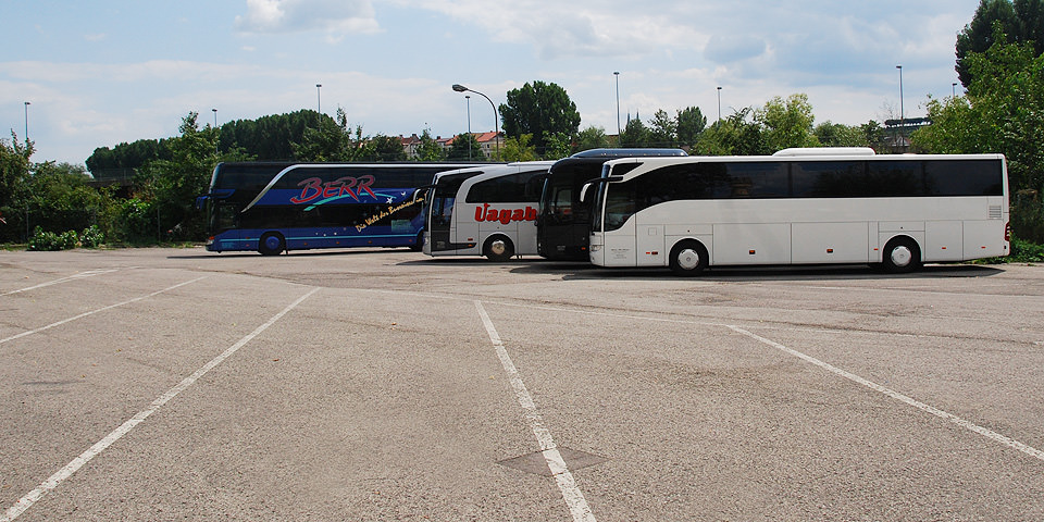 Parken mit dem Reisebus in Bamberg